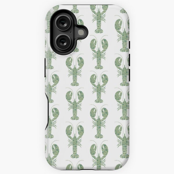 Item preview, green lobster with  floral print on white background designed and sold by Giulia  Palazzo.