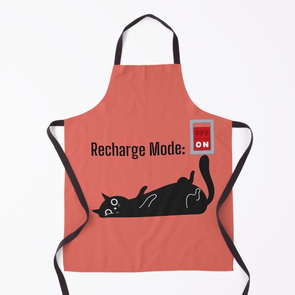 Item preview, Recharge Mode: ON – Relaxing Black Cat Design designed and sold by TheBeeKindSpace.