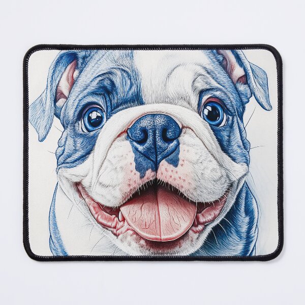 Item preview, Adorable English Bulldog - Blue Colored Dog Art designed and sold by SteadyRolling.