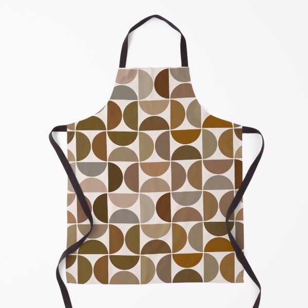 Item preview, Mid-century Modern Semicircles Browns Taupes Creams designed and sold by NataliePaskell.