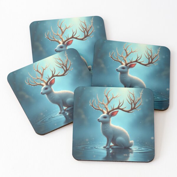 Item preview, Jackalope in Rainwater designed and sold by HabitableMoons.