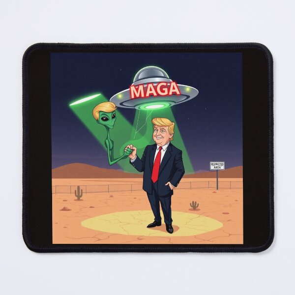 Item preview, Area 51 Alien Endorsed Trump T-Shirt - Funny MAGA UFO Graphic Tee designed and sold by Sarcasm HQ.