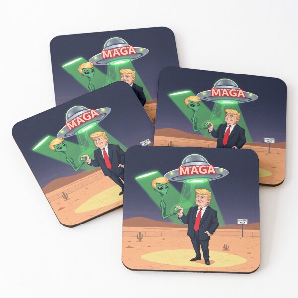 Item preview, Area 51 Alien Endorsed Trump T-Shirt - Funny MAGA UFO Graphic Tee designed and sold by Sarcasm HQ.