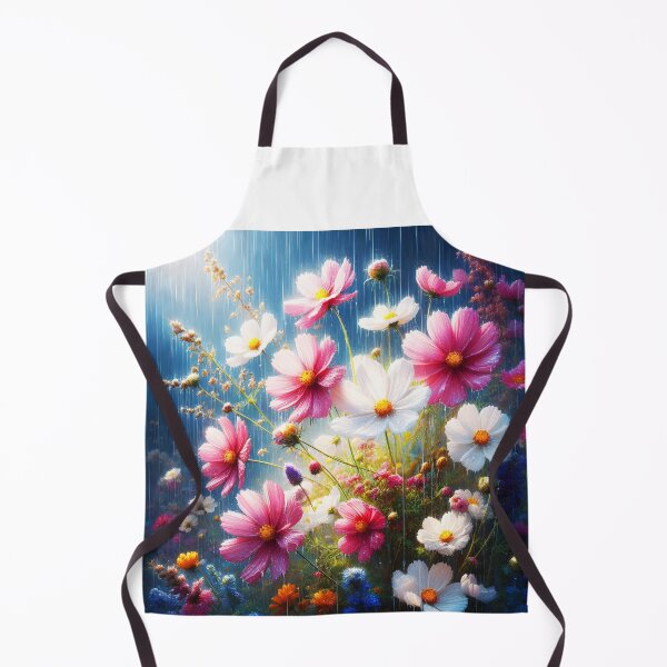 Item preview, Cosmos bipinnatus Summer shower in a garden of butterfly flowers pink and white colors designed and sold by EmeraldeaArt.