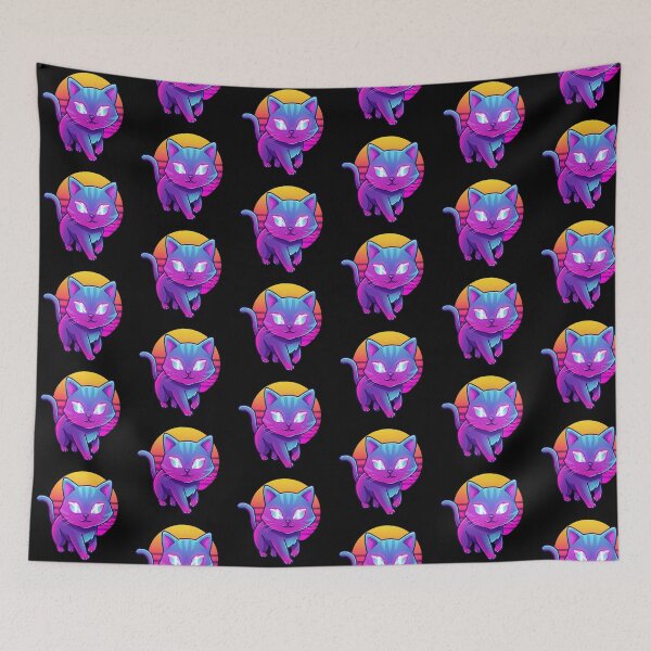 Item preview, Synthwave Cat designed and sold by Tw1nsAIArt.