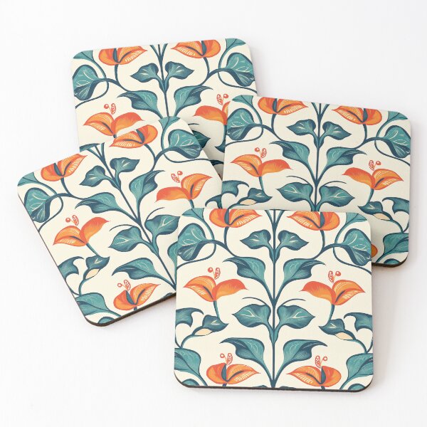 Item preview, A fiery anthurium flowers design pattern. designed and sold by HEMRO.