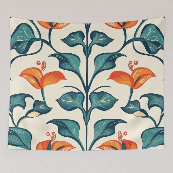 Item preview, A fiery anthurium flowers design pattern. designed and sold by HEMRO.