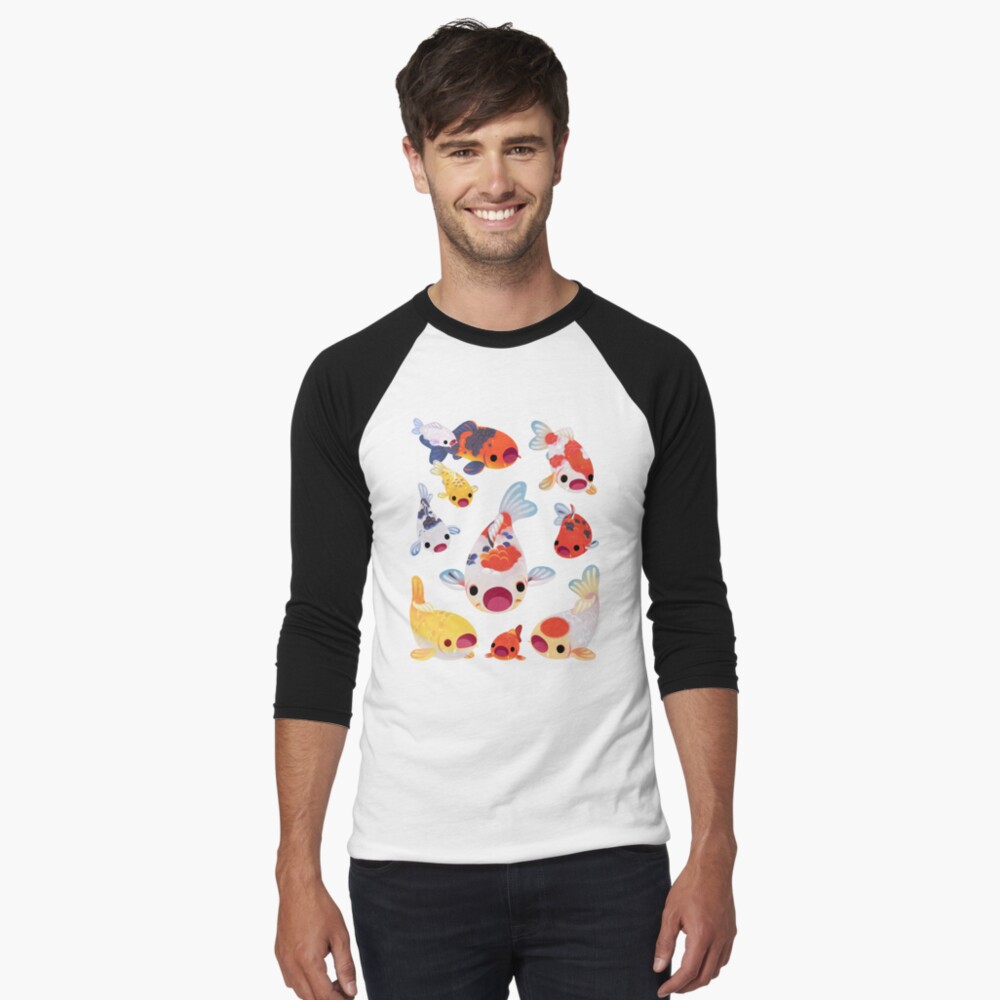 Vista previa del artículo con la obra «Camiseta ¾ estilo béisbol», diseñado y vendido por pikaole.