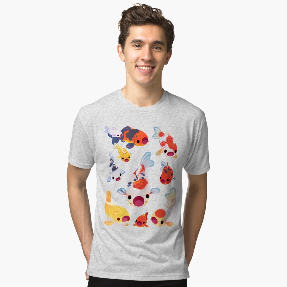 Vista previa del artículo con la obra «Camiseta de tejido mixto», diseñado y vendido por pikaole.