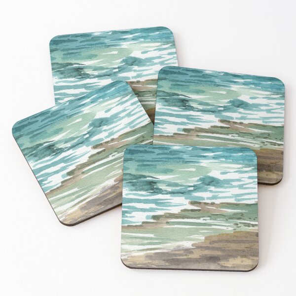 Item preview, Beach Art Watercolor Waves Of The Sea On The Shore I  designed and sold by Irina Sztukowski.
