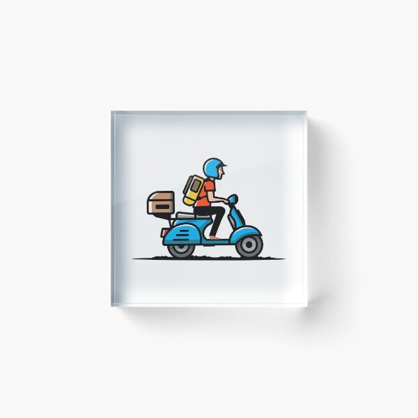 Item preview, Scooter Delivery Driver designed and sold by the-craft-shop.