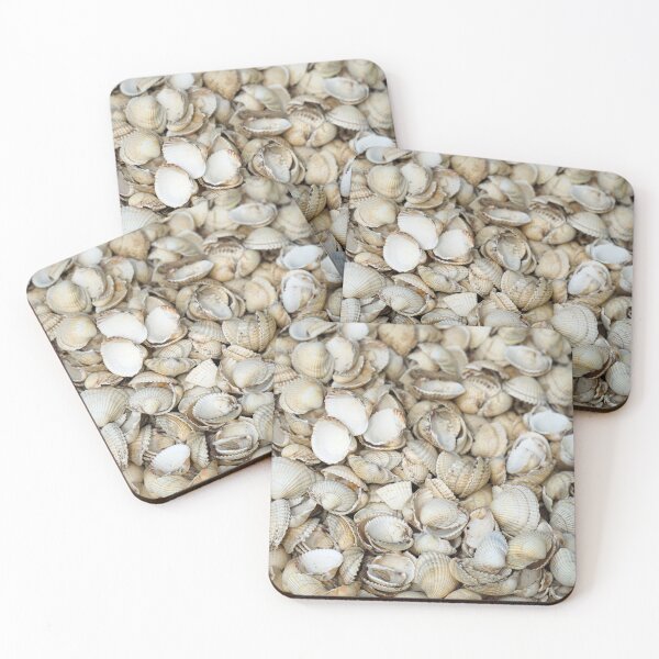 Item preview, Seashells grey and white background outdoors designed and sold by Umdash919.