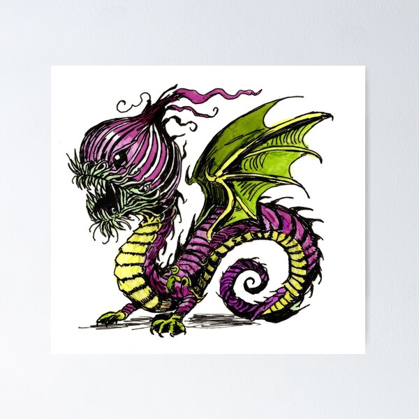 Item preview, Red Onion Dragon designed and sold by Scribbles & Doodles by Jinx.