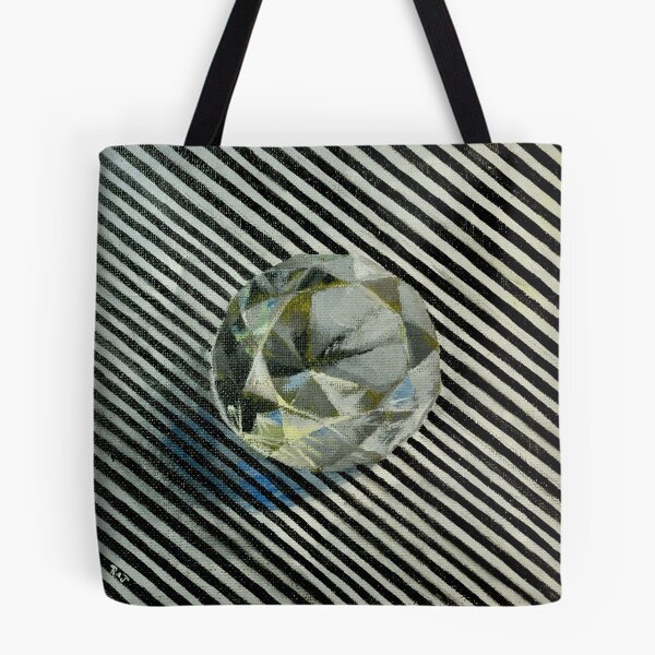 Item preview, Crystal Diamond on Stripes painting in Acrylic designed and sold by RAJillustration.