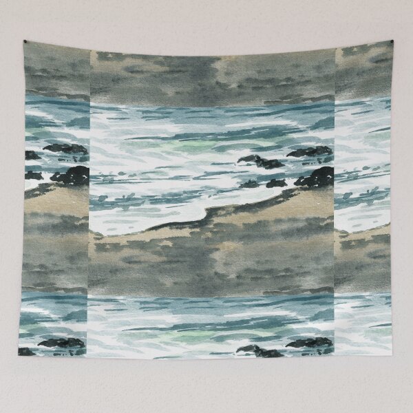 Item preview, Beach Art Watercolor Waves Of The Sea On The Shore II  designed and sold by Irina Sztukowski.