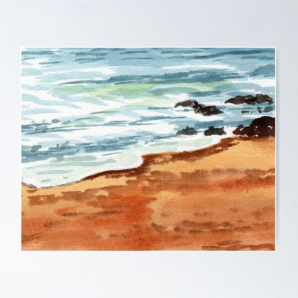 Item preview, Beach Art Watercolor Waves Of The Sea On The Shore IV designed and sold by Irina Sztukowski.