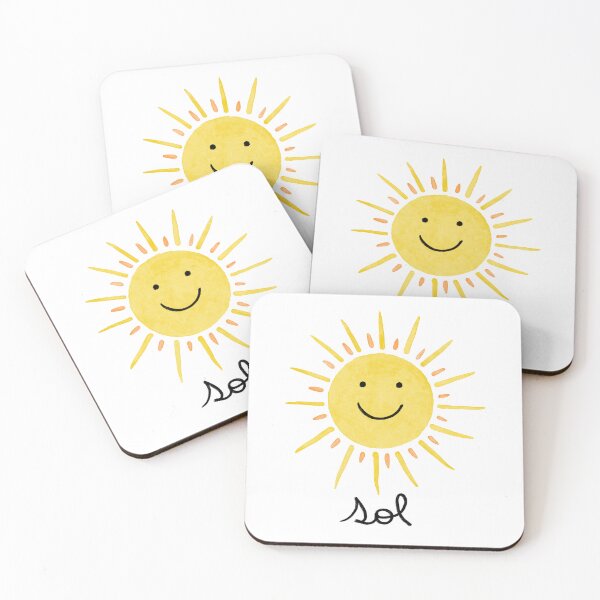 Item preview, Whimsical Sol Lettering – Cheerful Spanish Sun Drawing in Yellow designed and sold by Karina Kamenetzky.