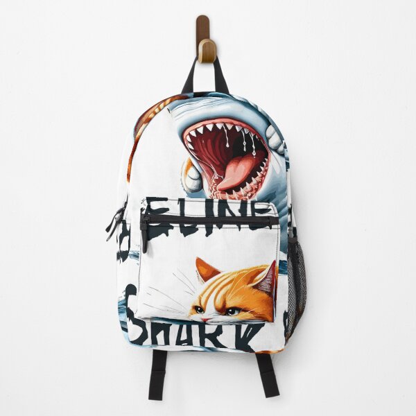 Item preview, Feline fierce, shark beware! – Fat Cat vs. Shark designed and sold by rich4Design.
