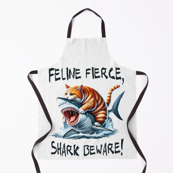 Item preview, Feline fierce, shark beware! – Fat Cat vs. Shark designed and sold by rich4Design.