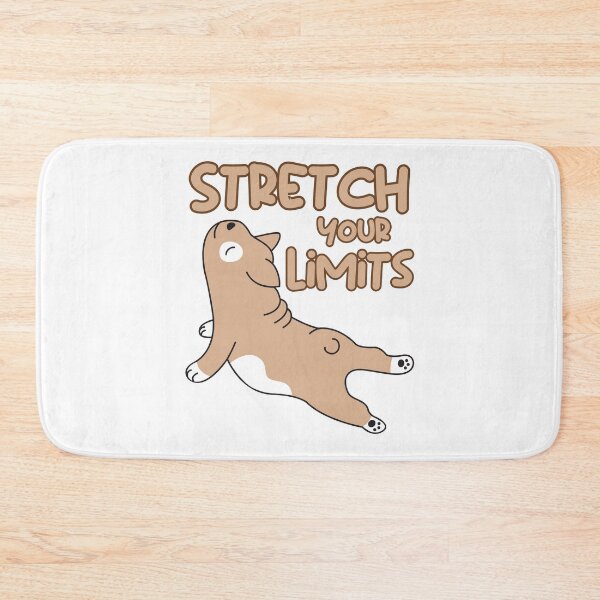 Item preview, Stretch Your Limits – Yoga Dog Motivational Design designed and sold by CleanDecor.