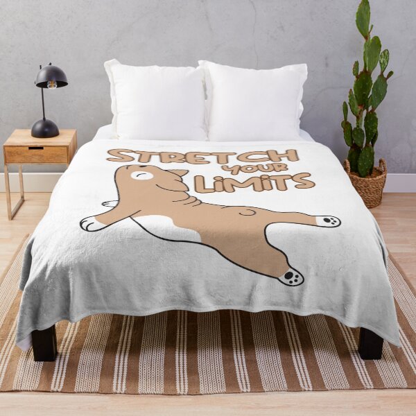 Item preview, Stretch Your Limits – Yoga Dog Motivational Design designed and sold by CleanDecor.