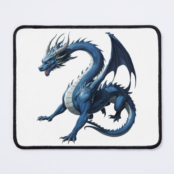 Aperçu de l'œuvre Majestic Blue Dragon Fantasy Art créée et vendue par MihaiGr.