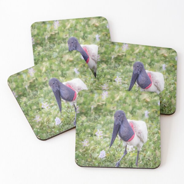 Item preview, Jabiru Stork Amid Water Hyacinths Pantanal Brazil Artistic designed and sold by PhotoArt by Joan Carroll.