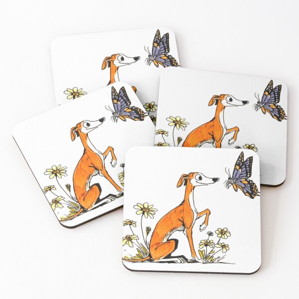 Item preview, Italian Greyhound, Buttefly, Daisies designed and sold by Scribbles & Doodles by Jinx.
