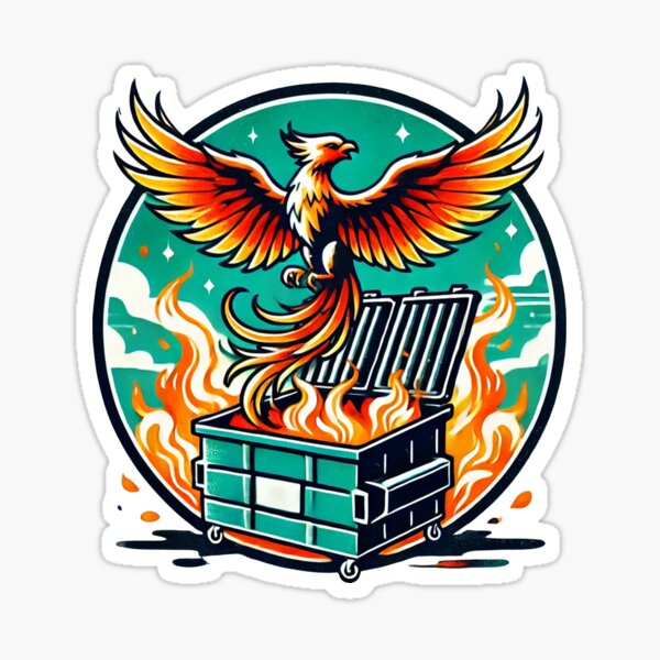 Item preview, Dumpster Fire Phoenix  designed and sold by Boog Monst .