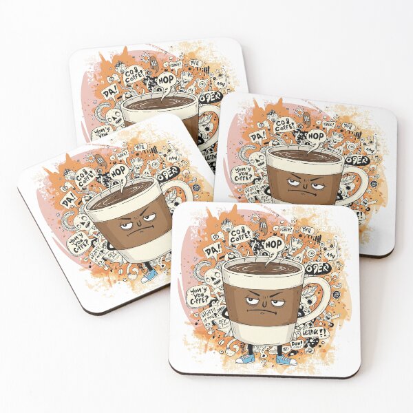 Item preview, Grumpy Coffee Cup | Funny Caffeine Doodle Art designed and sold by ethnicdigital.