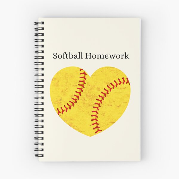 Item preview, Softball Homework Notebook - Practice Makes Progress designed and sold by Double7Designs.