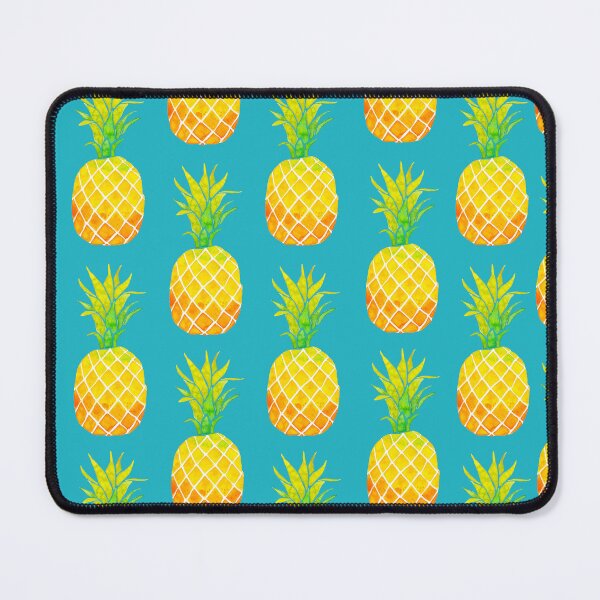Item preview, A vibrant watercolor pattern of sweet, sticky pineapples on a teal background designed and sold by Hillary Holt.
