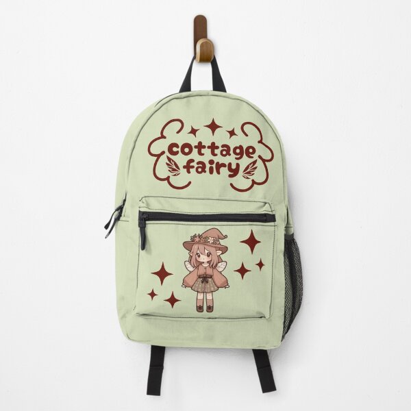 Item preview, Kawaii Fairycore Cottagecore Fairy Girl 2 Olive Green Background designed and sold by AnmitsuArt.