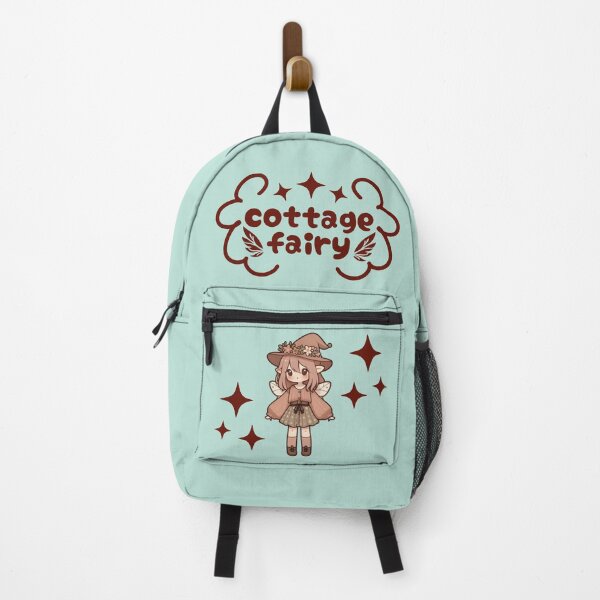 Item preview, Kawaii Fairycore Cottagecore Fairy Girl 2 Teal Background designed and sold by AnmitsuArt.