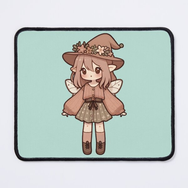Item preview, Kawaii Fairycore Cottagecore Fairy Girl 2 Teal Background designed and sold by AnmitsuArt.