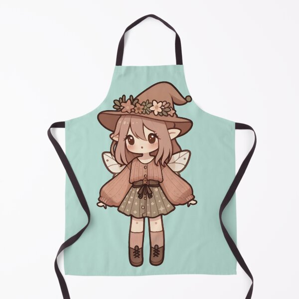 Item preview, Kawaii Fairycore Cottagecore Fairy Girl 2 Teal Background designed and sold by AnmitsuArt.