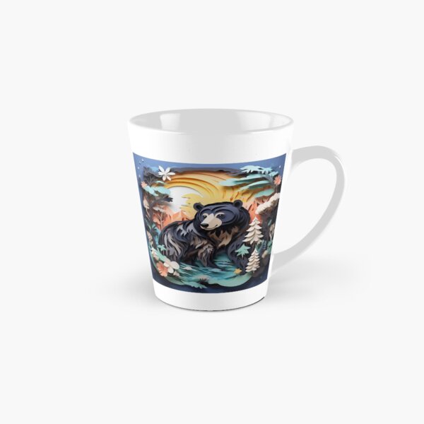 Vista previa del artículo con la obra «El oso en el bosque de papel», diseñado y vendido por tiltshiftearth, contemplative art.