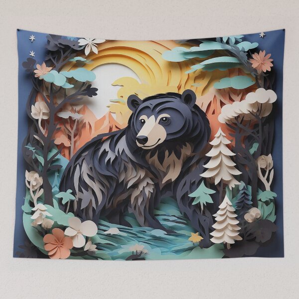 Item preview, Bear in the Paper Woods designed and sold by tiltshiftearth.