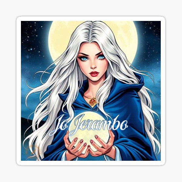 Jo Jerambo Fanart Mond Sternenhimmel Sticker