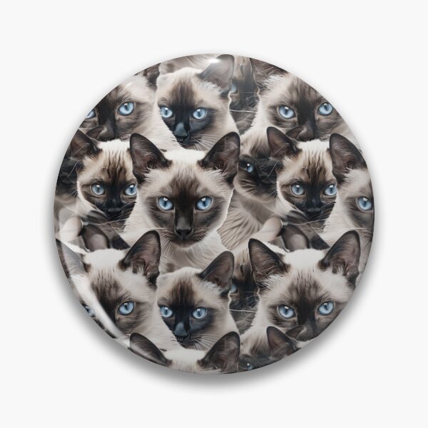 Item preview, Siamese Cats Multiplied Blue Eyes Furry Pet designed and sold by AgathaZolastore.