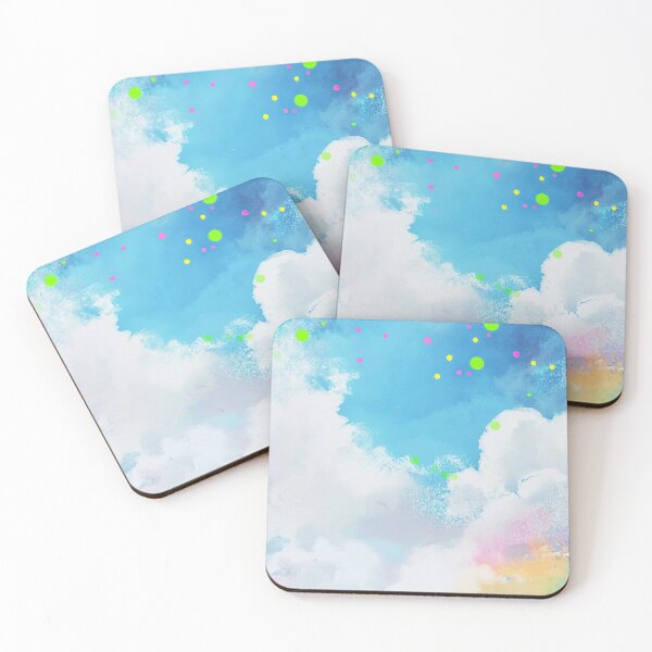 Item preview, Clouds Colorful Watercolor Sky Blue Abstract Painting designed and sold by ArtHouseNiklas.