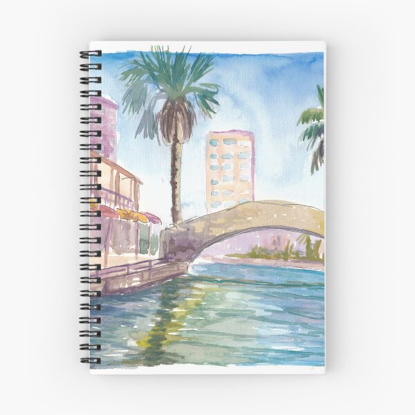 Item preview, San Antonio Riverwalk Charm with Bridge and Café Awning Shades designed and sold by artshop77.