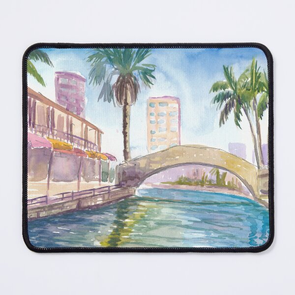 Item preview, San Antonio Riverwalk Charm with Bridge and Café Awning Shades designed and sold by artshop77.