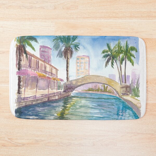 Item preview, San Antonio Riverwalk Charm with Bridge and Café Awning Shades designed and sold by artshop77.