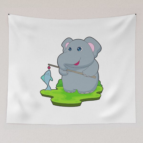 Item preview, Elephant Fisher Fishing rod Fishing designed and sold by Snabdesign84.