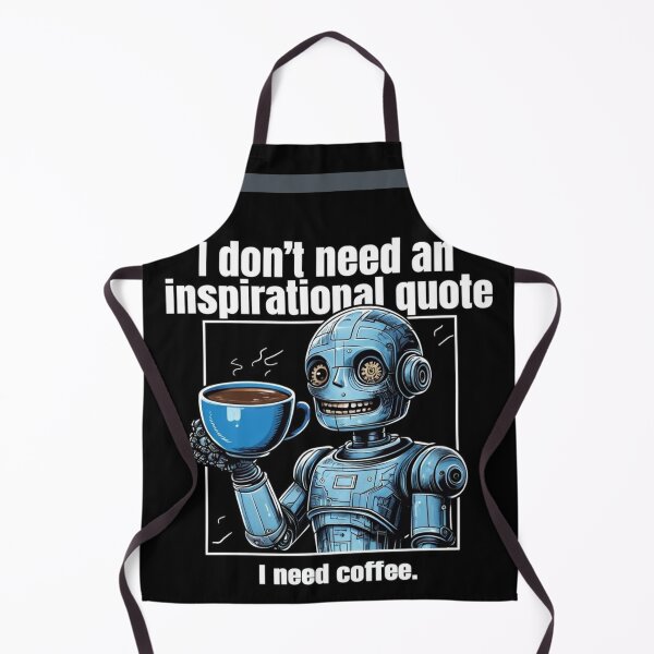 Item preview, I don't need an inspirational quote, I need coffee - robot designed and sold by Stefrait-7.