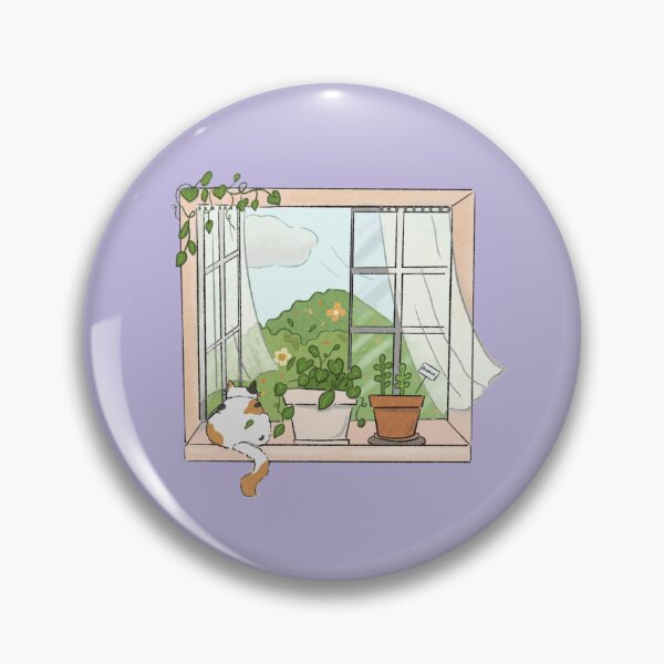 Item preview, Cozy window view with cat designed and sold by GamJofop.