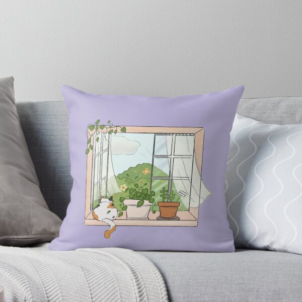 Item preview, Cozy window view with cat designed and sold by GamJofop.