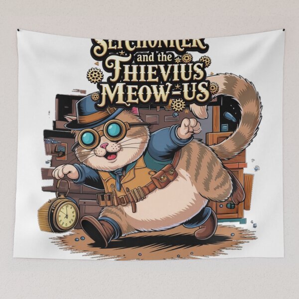 Item preview, Sly Chonker and the Thievius Meow-us designed and sold by ChonkingHazard.