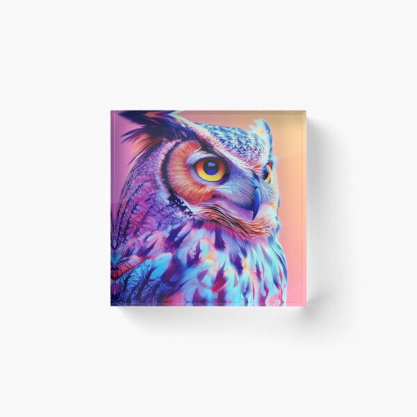 Item preview, Vibrant Owl in Electric Colors designed and sold by Twisted Kids.